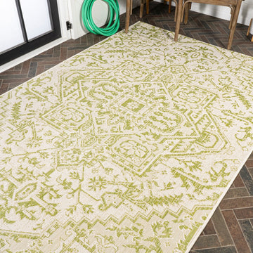 Estrella Bohemian Medallion Textured Weave Indoor/outdoor Area Rug